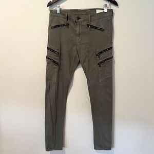 Rag & Bone Army Green Lariat Zippers